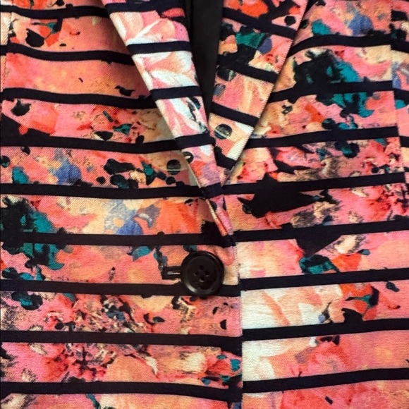 Banana Republic NWT Woman’s One-Button Floral & Striped Career Blazer - Picture 6 of 11